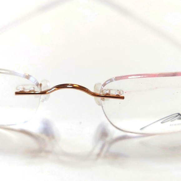 Titanium Miuki Rimless Frame Gold Wire Arms - Picture 4 of 8